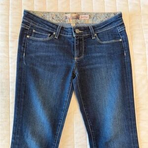 PAIGE Indigo Skinny Jeans in Dark Blue Wash
